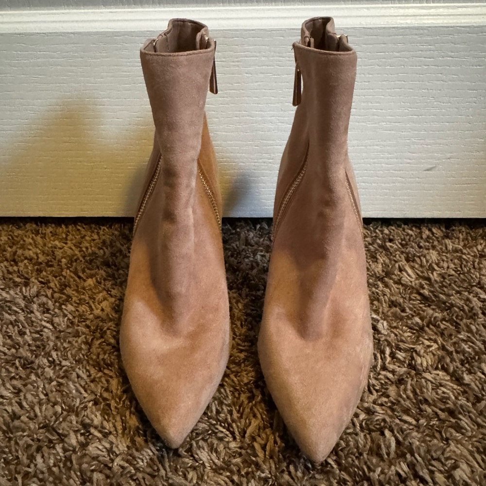 Michael Kors Camel Suede Heeled Boots